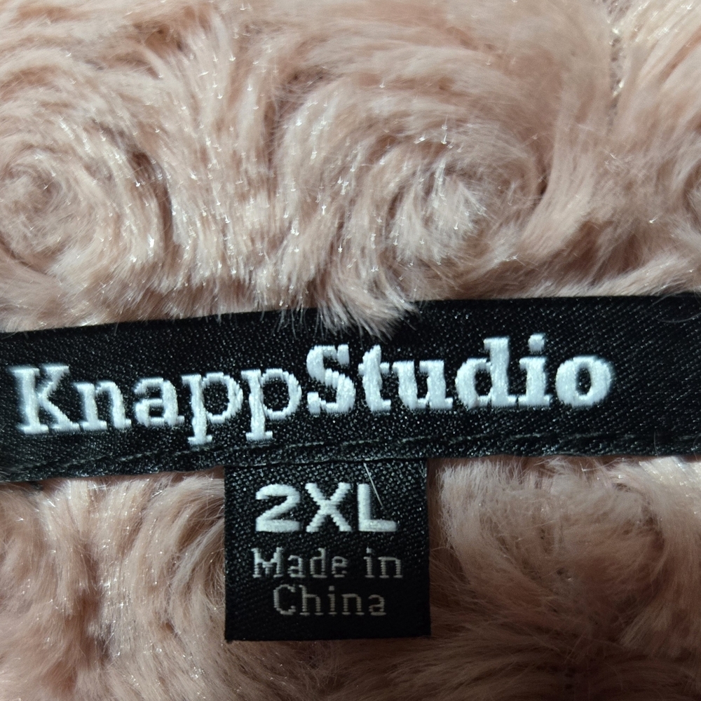 Rose Pink Textured/Fuzzy Women's Sweater - Picture 3 of 3